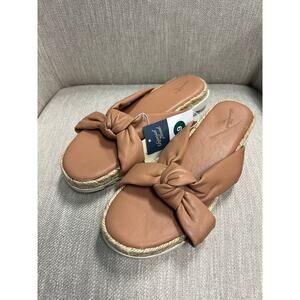 NWT Ladies Universal Thread Tan Dena Knotted Espadrille Sandals - Size 9
